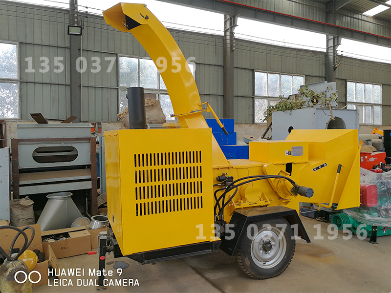 儋州市帶鏈條樹枝粉碎機